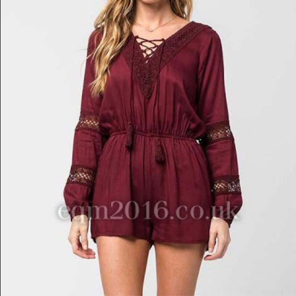 INNY Romper dark burgundy color S